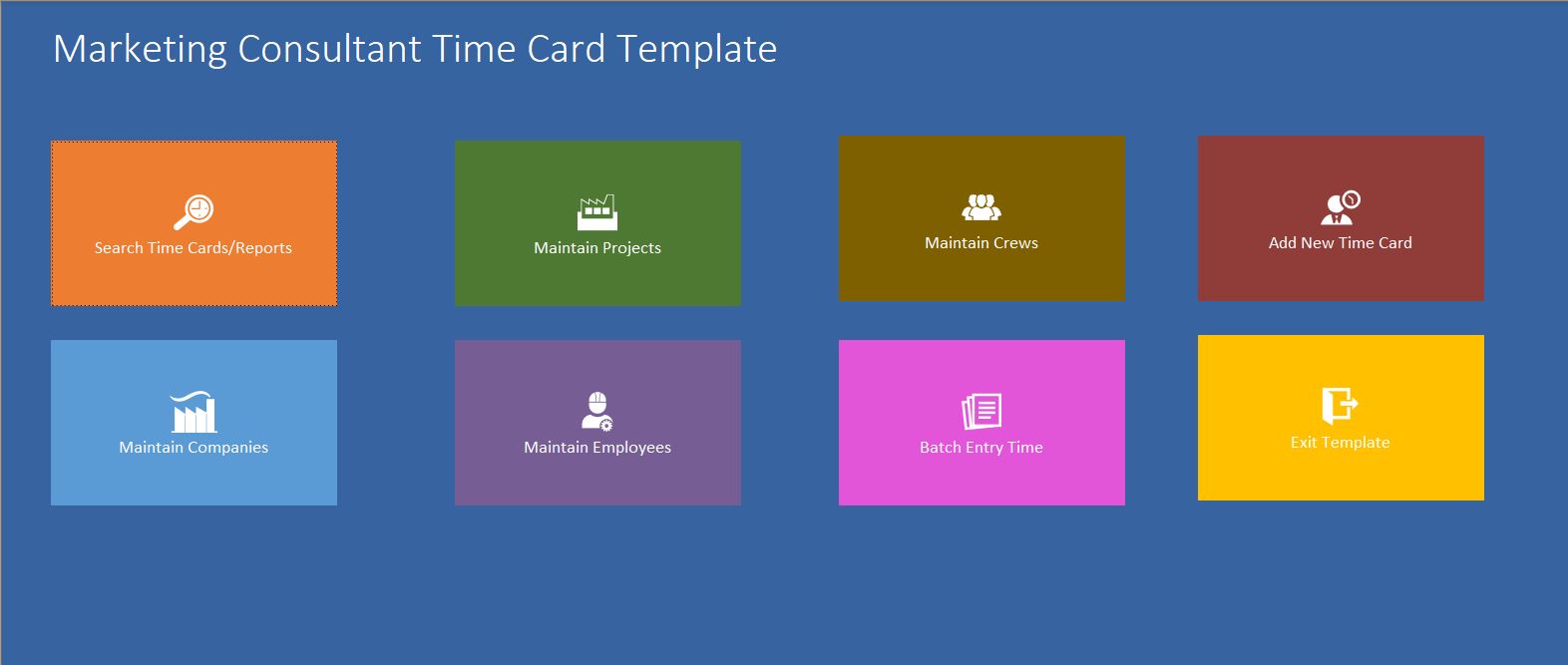 Marketing Consultant Time Card Template | Time Card Database